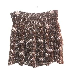 Country print two tier ruffle midi skirt!